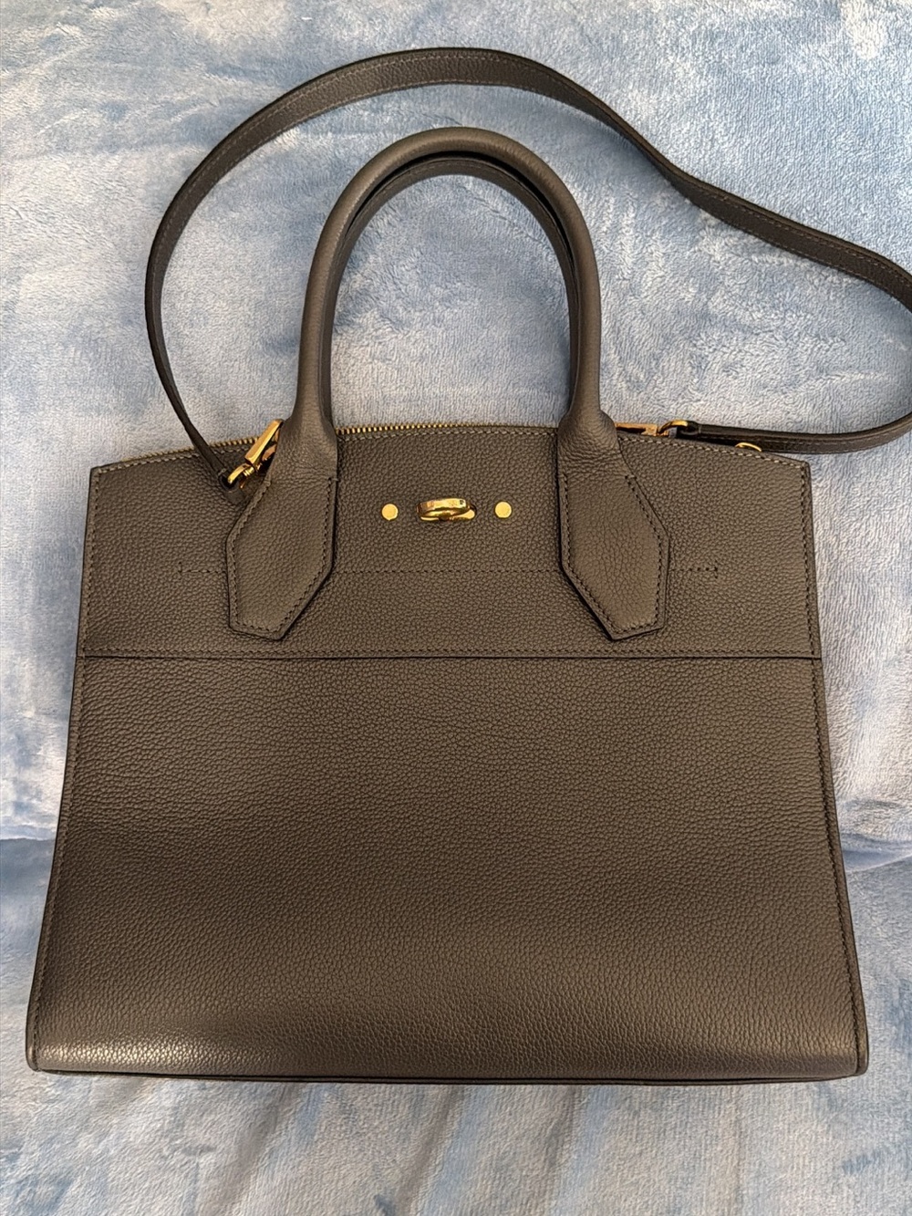 Louis Vuitton City Steamer MM Grained Calfskin Dark Grey